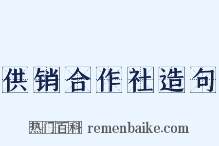 供销合作社造句是什么意思的图片